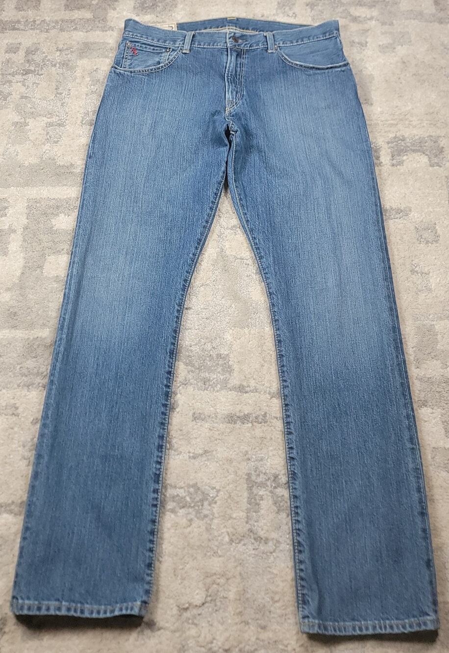 VTG Polo Ralph Lauren Men's Blue Denim Red Line Selvdge Jeans Sz 36x32.25
